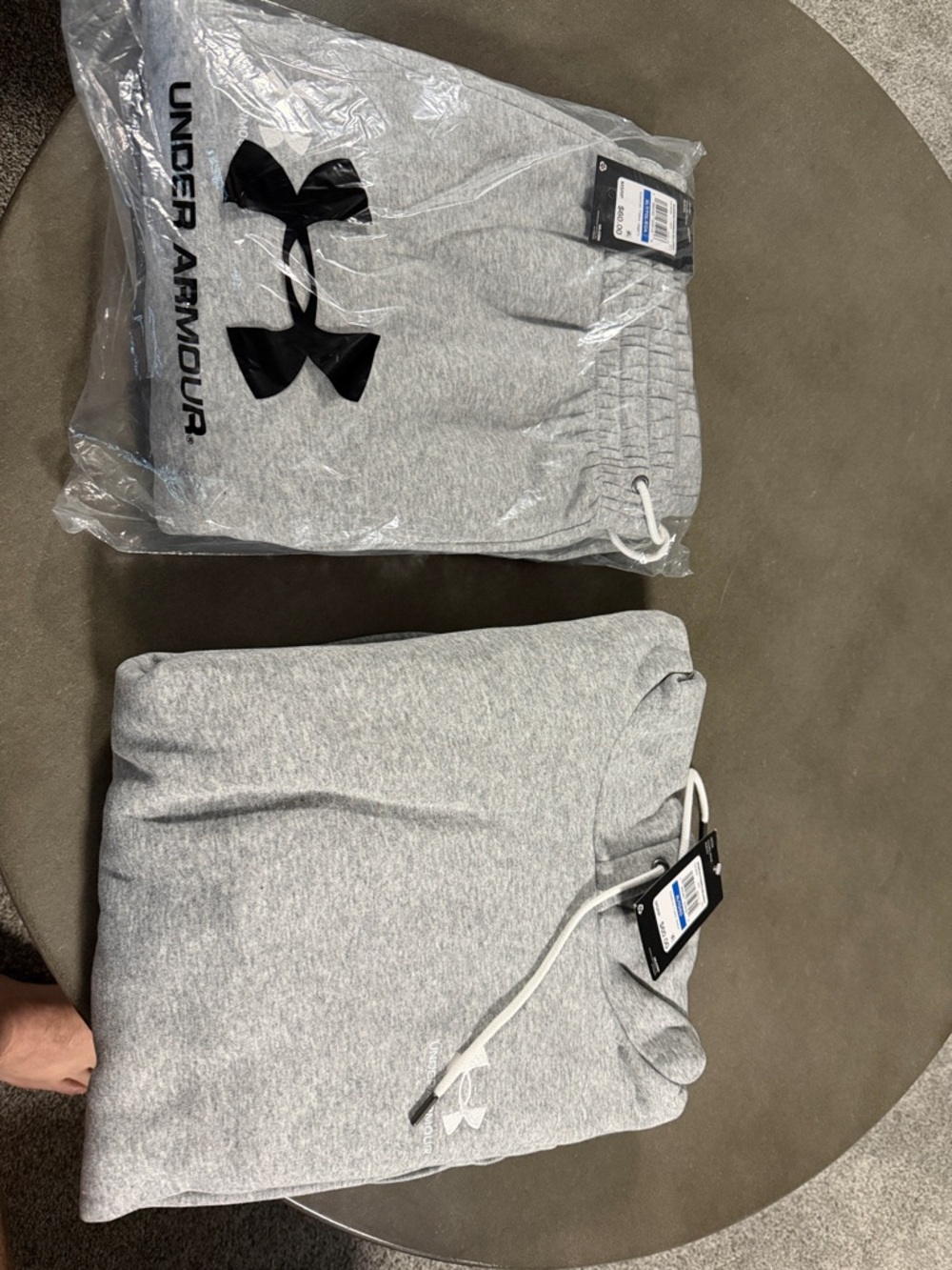 Under Armour Light Heather Gray Hoodie and Joggers Set